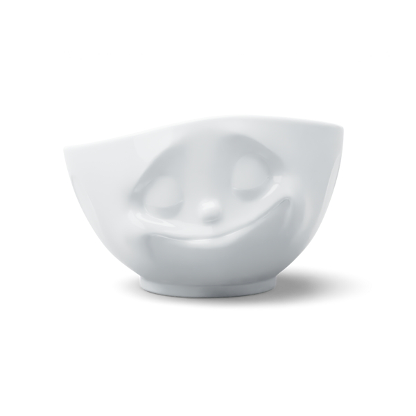 Bowl Happy in white, 500 ml