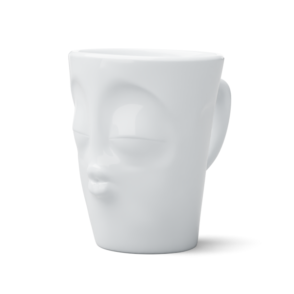 Mug with handle Kissing white, 350 ml